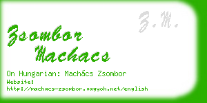zsombor machacs business card