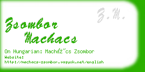 zsombor machacs business card